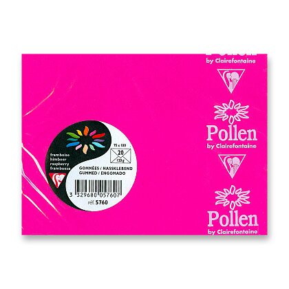 Obrázek produktu Clairefontaine 75 x 100 mm - barevná obálka - 20 ks, růžová