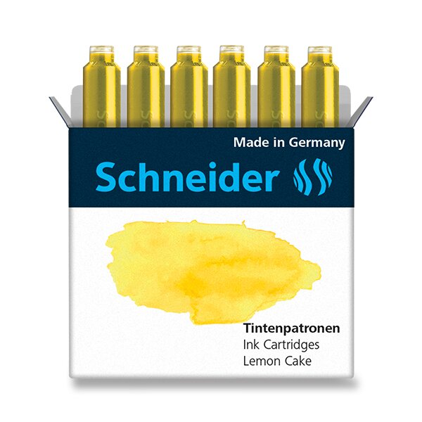 Inkoustové bombičky Schneider, 6 ks žluté