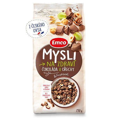 Obrázek produktu Emco - mysli - čokoláda a lískový oříšek, 750 g