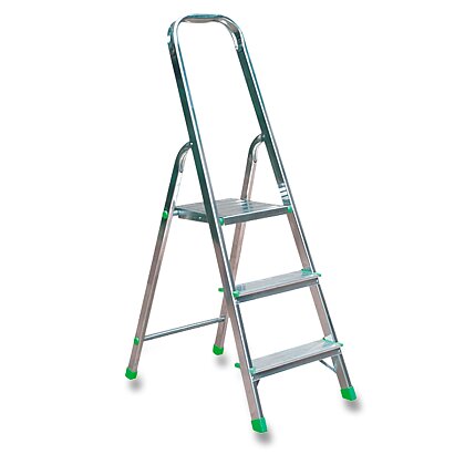 Obrázok produktu Hliníkové skladacie schodíky - 3 stupne, výška plošiny 60 cm