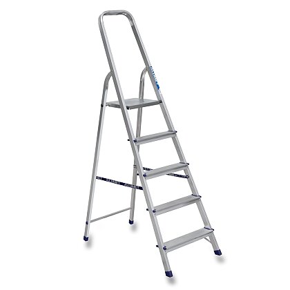 Obrázok produktu Hliníkové skladacie schodíky - 5 stupňov, výška plošiny 102 cm