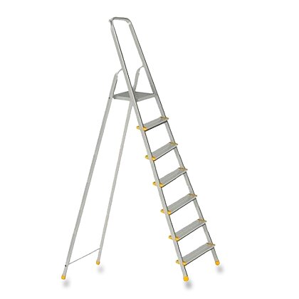 Obrázok produktu Hliníkové skladacie schodíky - 7 stupňov, výška plošiny 145 cm