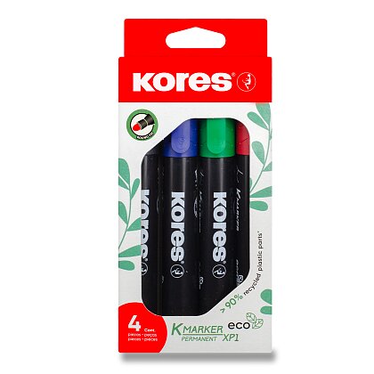 Obrázok produktu Kores ECO K-Marker - permanentný popisovač - sada 4 ks