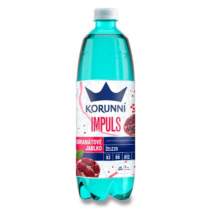 Product image Korunní Impuls - flavored mineral water with iron content - pomegranate, 750 ml