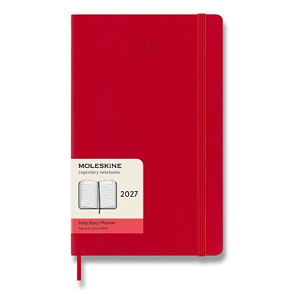 Obrázek produktu Moleskine 2027 - diář v měkkých deskách - velikost L, denní, červený
