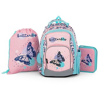 Obrázek produktu Školní batoh OXY GO s příslušenstvím - Motýl