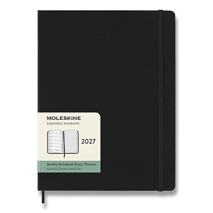 Product image Moleskine 2027 - diář v tvrdých deskách - velikost XL, týdenní, černý