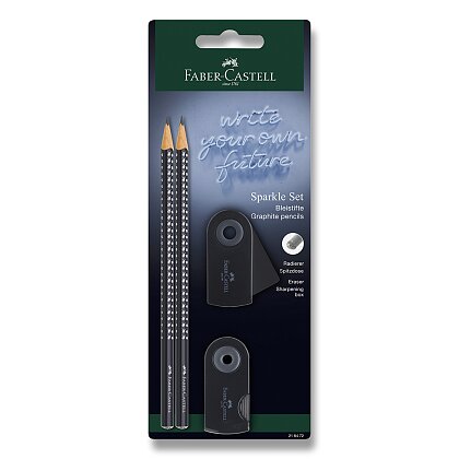 Obrázok produktu Faber-Castell Sparkle Black - grafitová ceruzka - set 4 ks