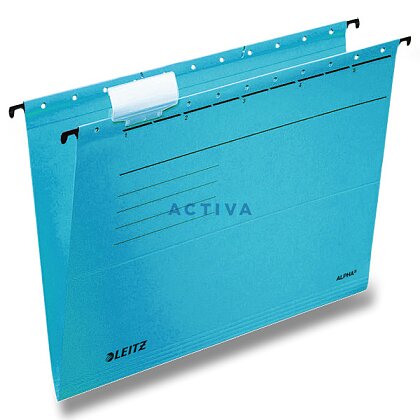 Obrázok produktu Leitz Alpha - závesné papierové dosky s rozlišovačom - typ ,,V", A4, modré