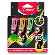 Maped Fluo Peps Flex - zvýrazňovač - sada 4 barev