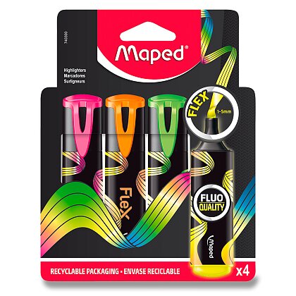Obrázok produktu Maped Fluo Peps Flex - zvýrazňovač - sada 4 farieb