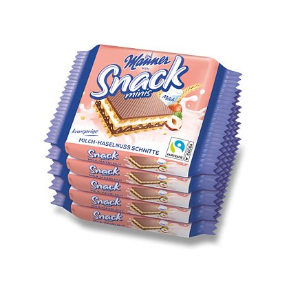 Obrázek produktu Manner Snack minis - křupavé oplatky s náplní - lískooříškové, 5 x 25 g