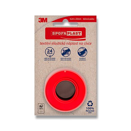 Obrázok produktu 3M Spofaplast - cievková textilná náplasť - 25 mm x 4,2 m