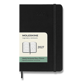 Obrázek produktu Diář Moleskine 2027 - tvrdé desky - S, týdenní, horizontální, černý