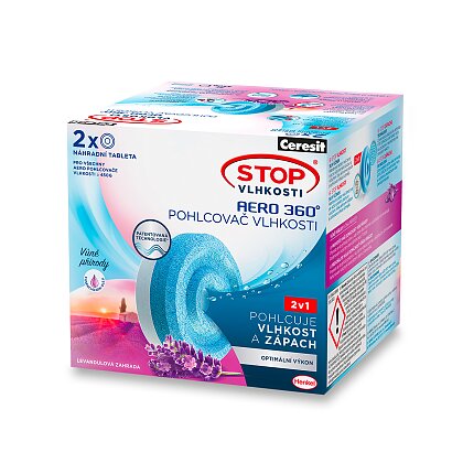 Obrázok produktu Ceresit Stop vlhkosti AERO 360° - náhradné tablety - relaxačná levanduľa, 2 x 450 g