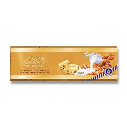 Obrázek produktu Lindt Gold Tablet - bílá čokoláda s mandlí - 300 g