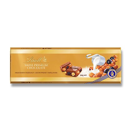 Obrázek produktu Lindt Gold Tablet - mléčná čokoláda s rozinkou - 300 g