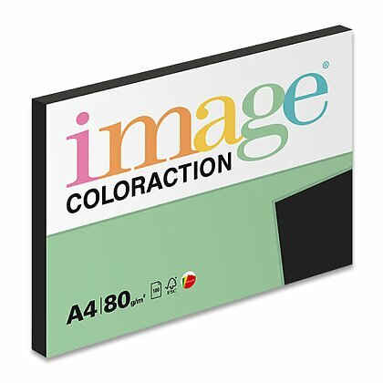 Obrázok produktu Image Coloraction - farebný papier - A4, 80 g, 100 listov, čierny