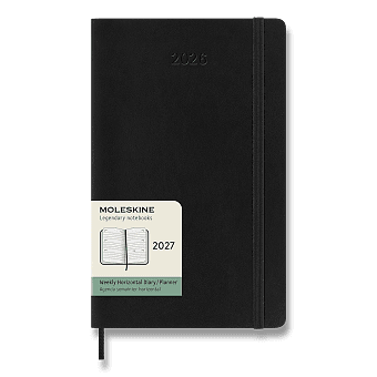 Obrázek produktu Diář Moleskine 2027 - měkké desky - L, týdenní, horizontální, černý
