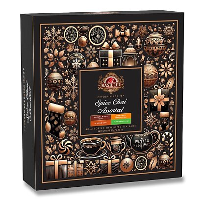 Obrázek produktu BASILUR Christmas Spice Chai Assorted - černý čaj - 40 x 2 g