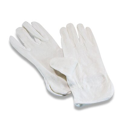Obrázek produktu Bustard - pracovní rukavice - bavlněné s PVC terčíky, vel. 10