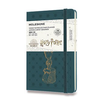 Obrázek produktu 18měsíční diář Moleskine 2021-22 Harry Potter - tvrdé desky - S, týdenní, zelený