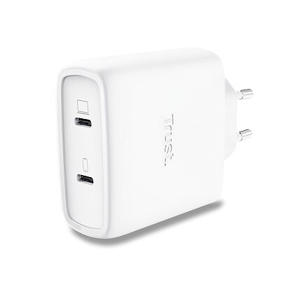 Obrázek produktu Trust Maxo - USB-C GaN nabíječka - 2 porty, 65W, 2 m, bílá