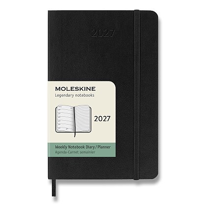 Product image Moleskine 2027 - diář v měkkých deskách - velikost S, týdenní, černý
