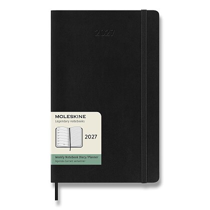Product image Moleskine 2027 - diář v měkkých deskách - velikost L, týdenní, černý