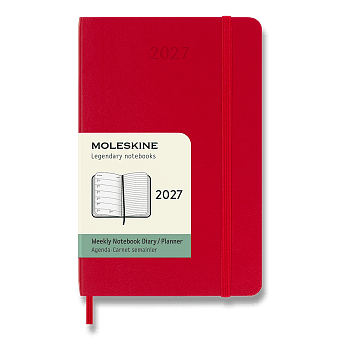 Obrázek produktu Diář Moleskine 2027 - měkké desky - S, týdenní, červený