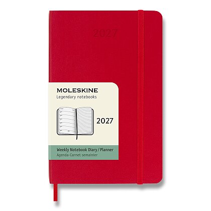 Product image Moleskine 2027 - diář v měkkých deskách - velikost S, týdenní, červený