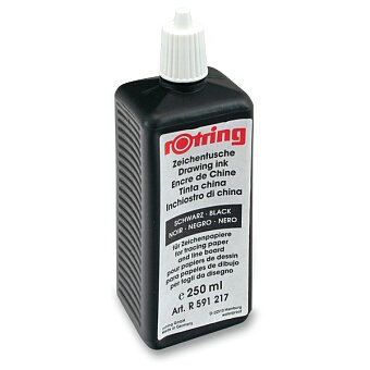Obrázek produktu Tuš pro technická pera Rotring - černá, 250 ml
