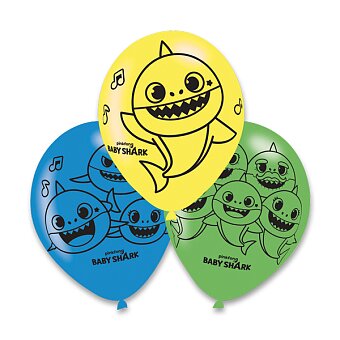 Obrázek produktu Nafukovací balónky Baby Shark - mix barev a motivů, 6 ks