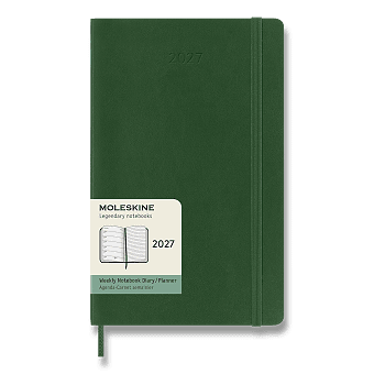 Obrázek produktu Diář Moleskine 2027 - měkké desky - L, týdenní, zelený