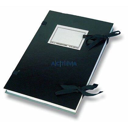 Obrázek produktu HIT Office - desky s tkanicí  - černé, se štítkem