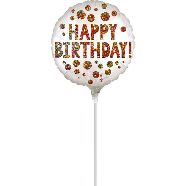 Fóliový párty balónek 3D Happy Birthday