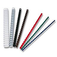 Plastový chrbát pre krúžkový viazač - priemer 22 mm, 50 ks, biely