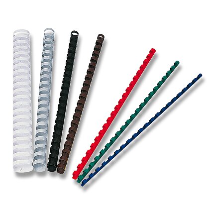 Obrázok produktu Plastový chrbát pre krúžkový viazač - priemer 22 mm, 50 ks, biely