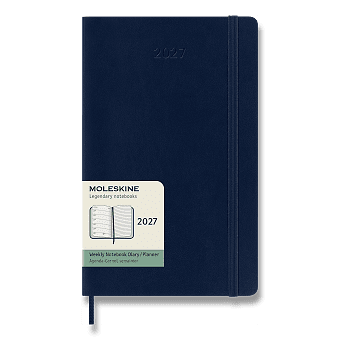 Obrázek produktu Diář Moleskine 2027 - měkké desky - L, týdenní, modrý