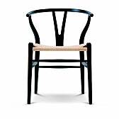 Židle Carl Hansen & Son Wishbone CH24 černě lak.dub přírodní výplet