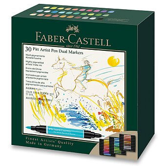 Obrázek produktu Popisovač Faber-Castell Pitt Artist Pen Dual Marker - sada 30 ks