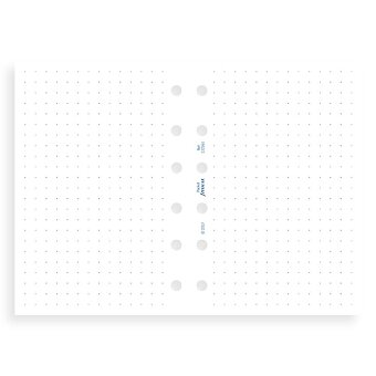 Obrázek produktu Poznámkový papier, bodkovaný, biely, 30 listov - náplň vreckových diárov Filofax