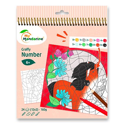 Product image My Mandarine Graffy Number - omalovánky - Koně