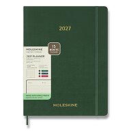 Moleskine Essential 2027 - diář v měkkých deskách - velikost XXL, týdenní, vertikální, tmavě zelený