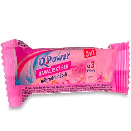 Obrázek produktu Q Power 3v1 - WC blok - náhradní náplň hawajský sen, 40 g