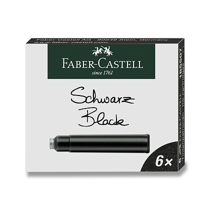 Obrázek produktu Faber-Castell - inkoustové bombičky - 6 ks, černé