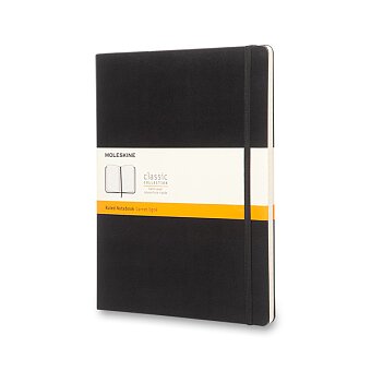 Obrázek produktu Zápisník Moleskine - tvrdé dosky - XL, linajkový, čierny