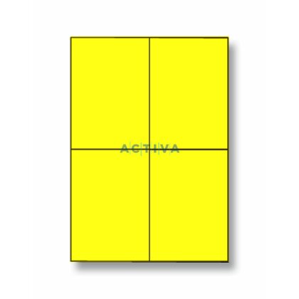 Obrázok produktu Rayfilm Fluo - fluorescenčné samolepiace etikety - 105 × 148 mm, 400 etikiet, žlté