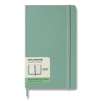 Obrázek produktu Diár Moleskine Colored Patterned 2027 - tvrdé dosky - L, týždenný, zelený