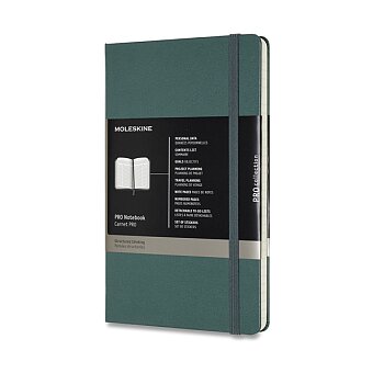 Obrázek produktu Zápisník Moleskine Professional - tvrdé desky - L, tmavě zelený, číslované strany